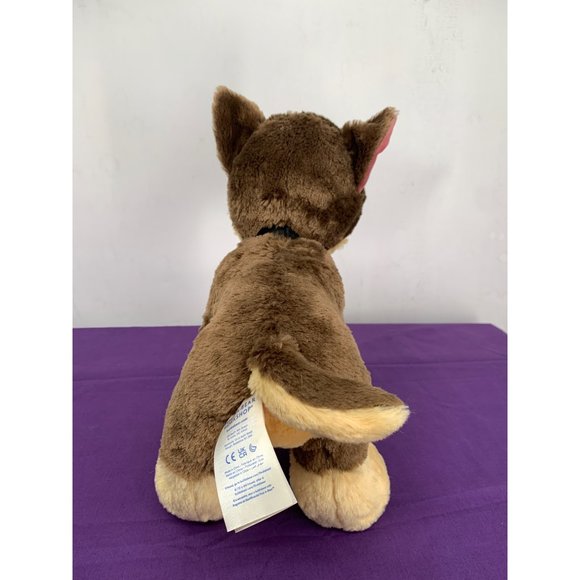 Build A Bear Paw Patrol Chase 13" Dog Brown Tan, Black Collar Embroidered Eyes - Picture 4 of 14